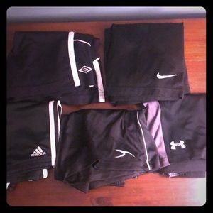 (5) pairs of black boys shorts size 5 and 6